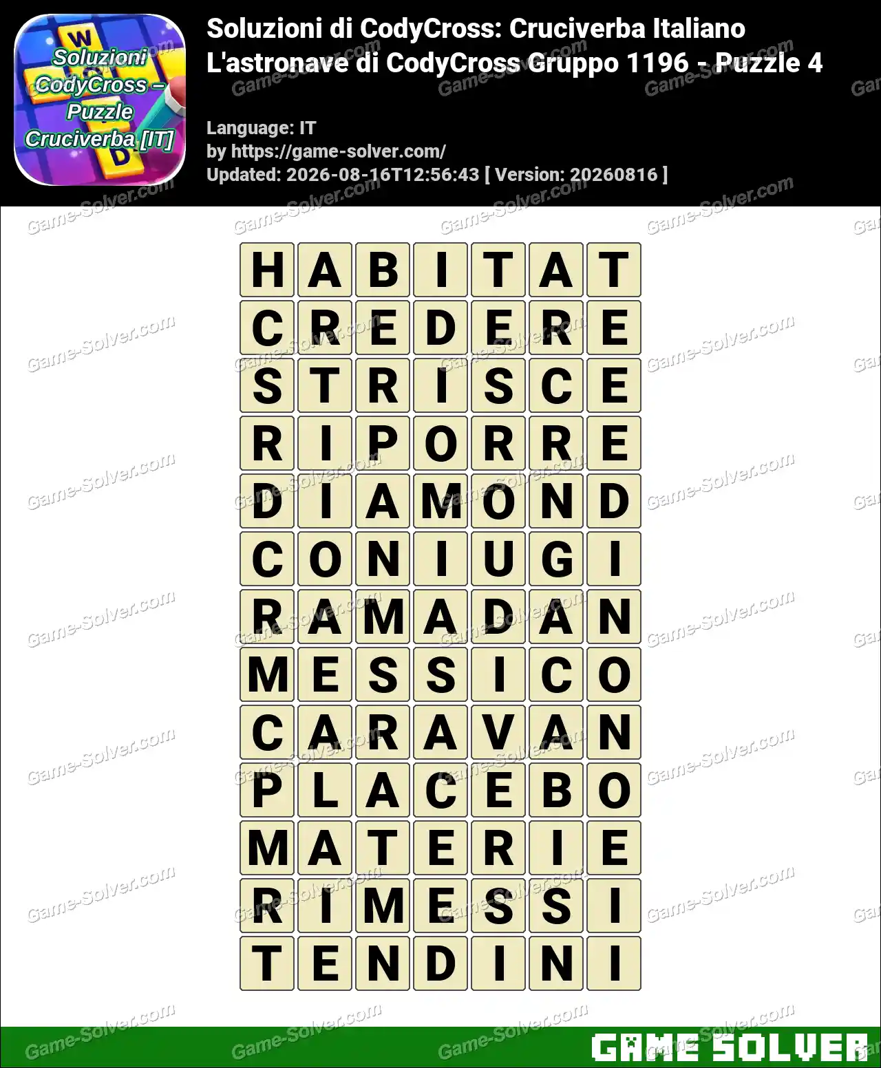 Soluzioni di CodyCross: Cruciverba Italiano L’astronave di CodyCross Gruppo 1196 – Puzzle 4